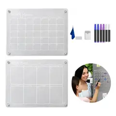 KUANGYE - 1 Set Pizarra Planificador Acrílico Para Refrigerador