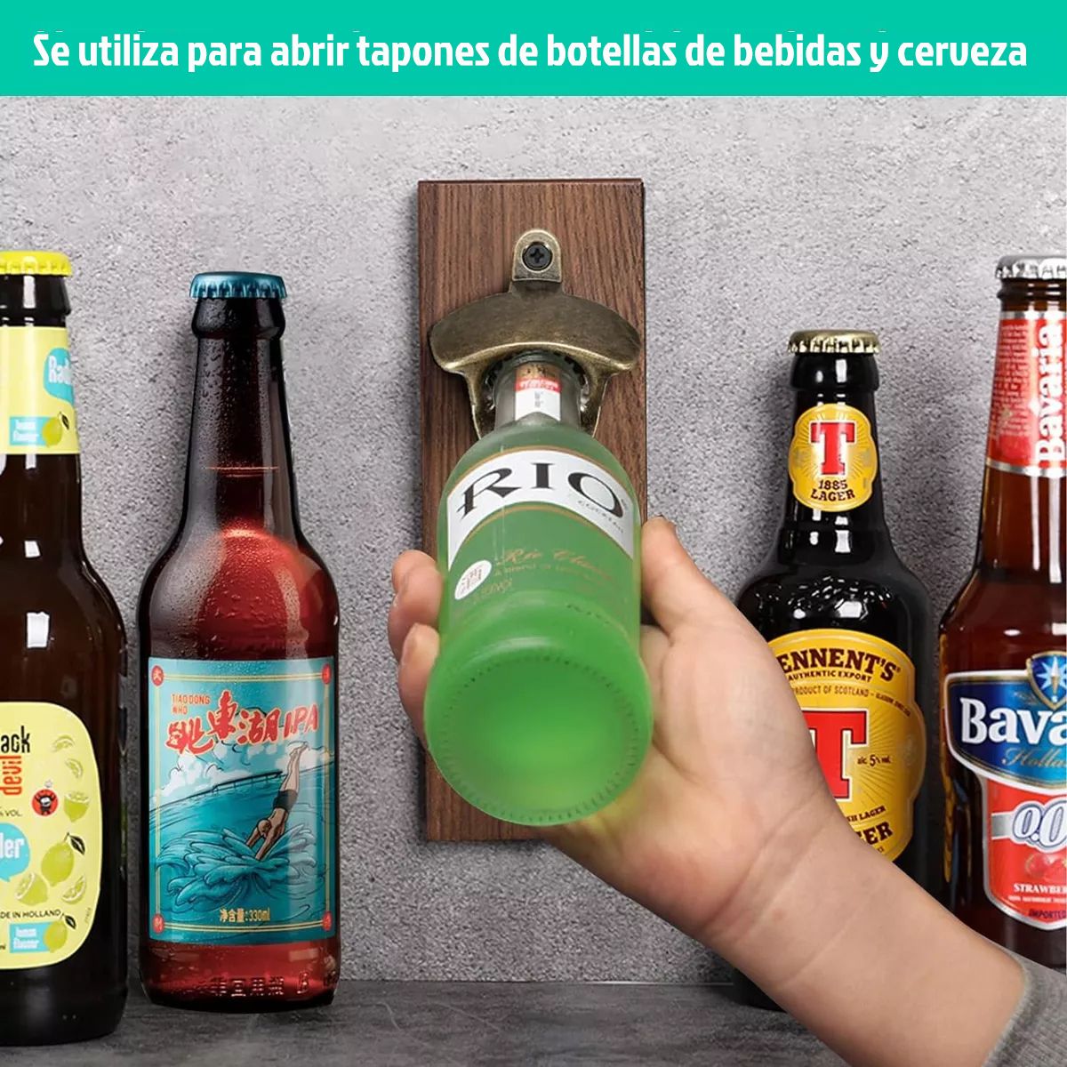 GENERICO - 12pc Abrebotellas De Cerveza Rústica Para Montar En La Pared