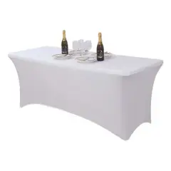 GENERICO - Funda Mesa Rectangular Spandex1807575cm Blanco