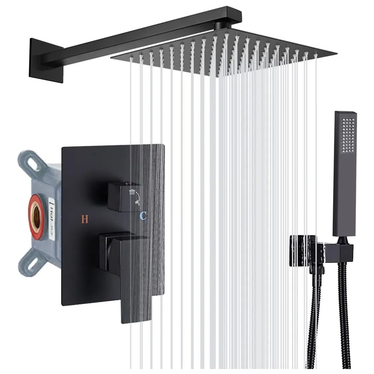 KUANGYE - Baños De Manguera Ducha Flexible Ducha Llave De Ducha