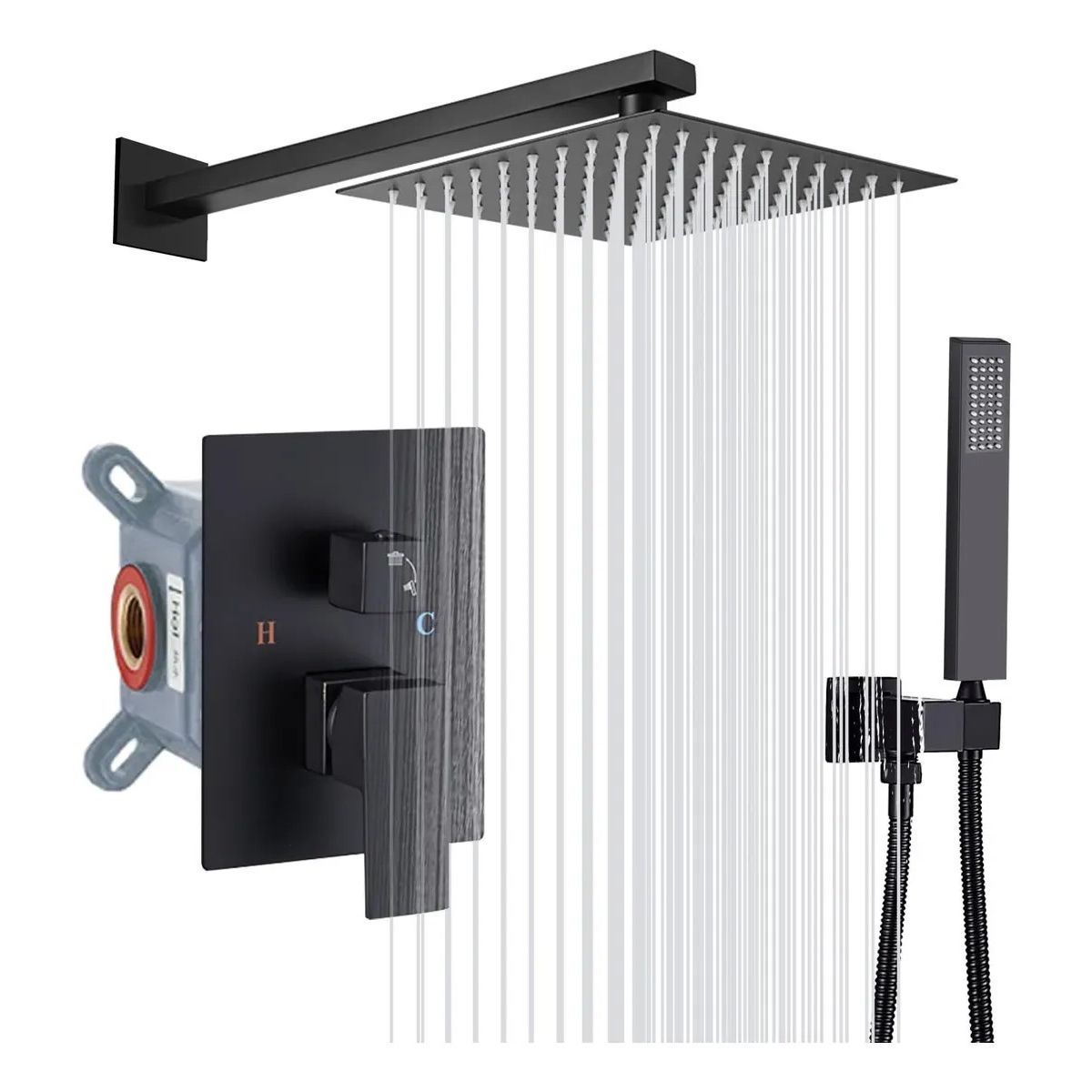 KUANGYE - Baños De Manguera Ducha Flexible Ducha Llave De Ducha