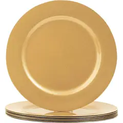 KUANGYE - Set 4 Platos Base Dorado Dorado 33cm