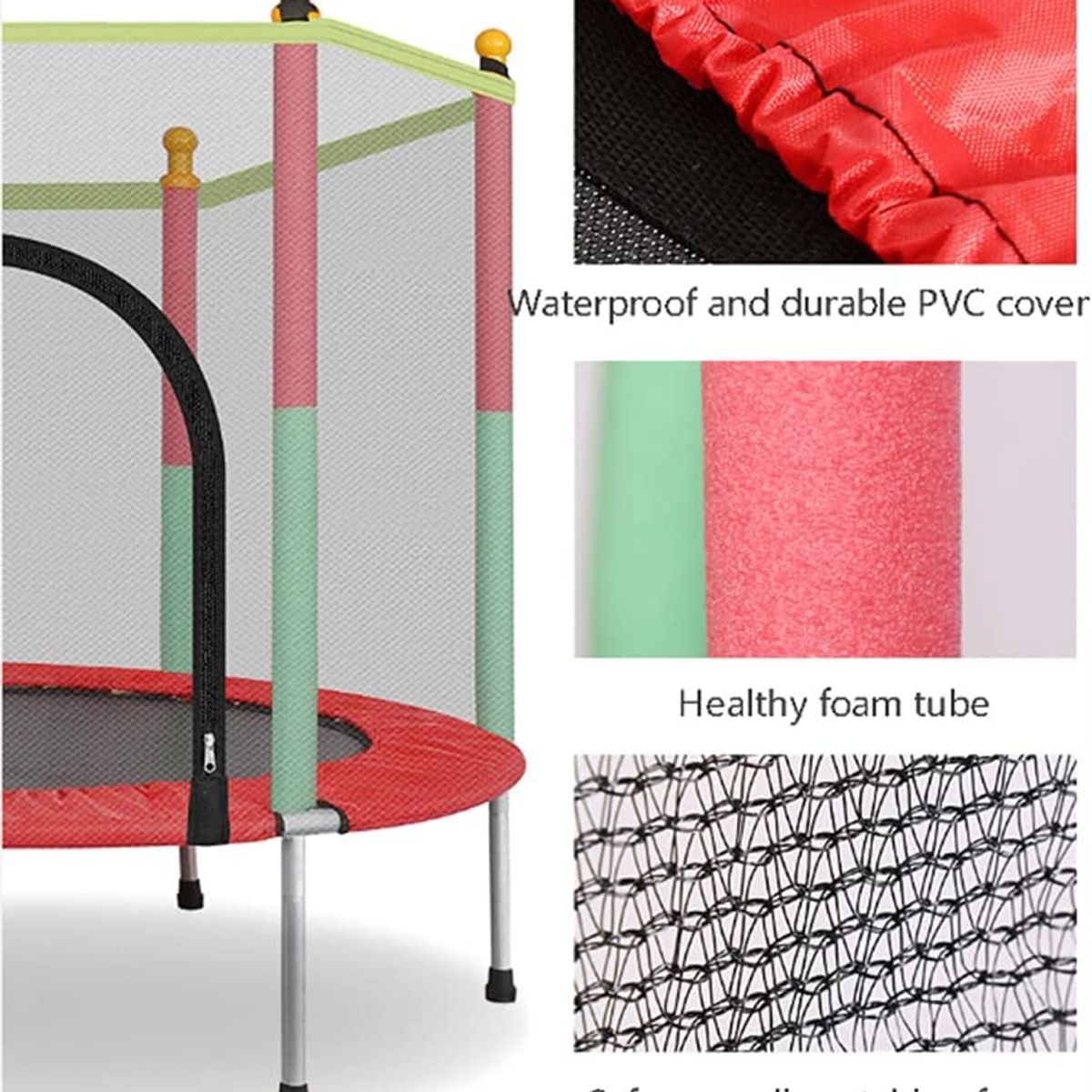 KUANGYE - Cama Elastica Trampolin Para Niños 1.4 Metros