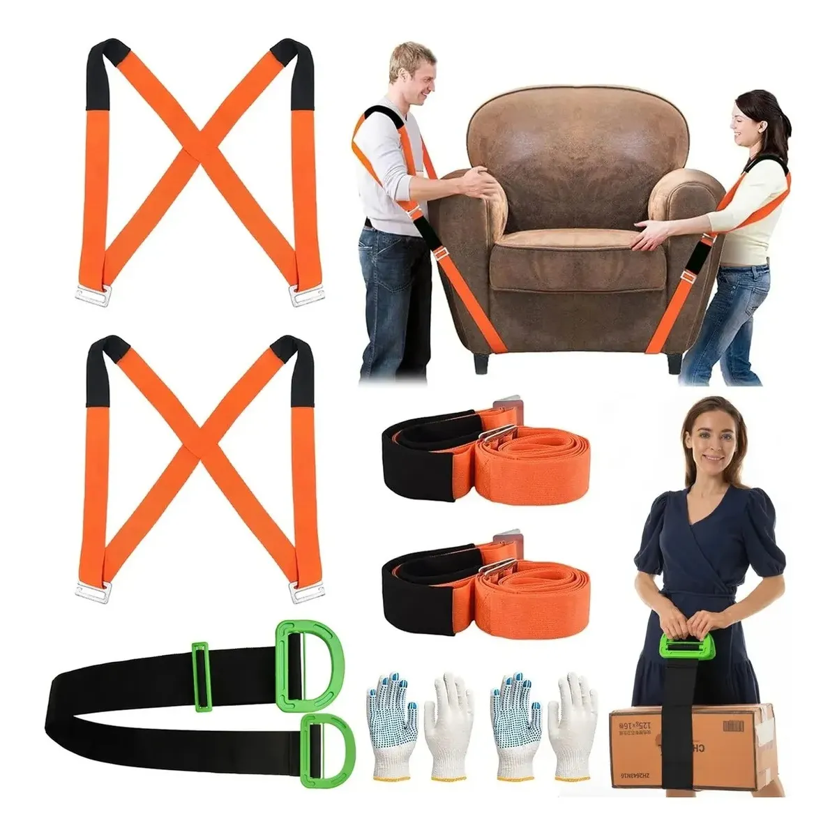 TNAKIEX - 2persona Correas Móviles Correas Para Levantar Mover Muebles