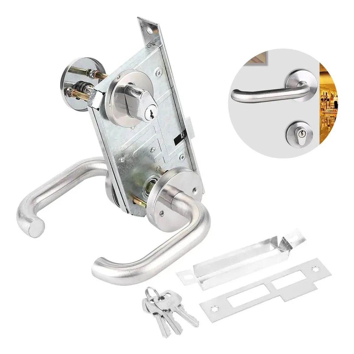 TNAKIEX - Cerradura Embutida De Puerta Contra Incendios Dormitoriobaño