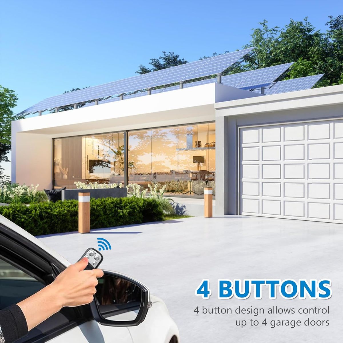 GENERICO - Pack 6 Control Remoto Portón Eléctrico Universal 433 Mhz