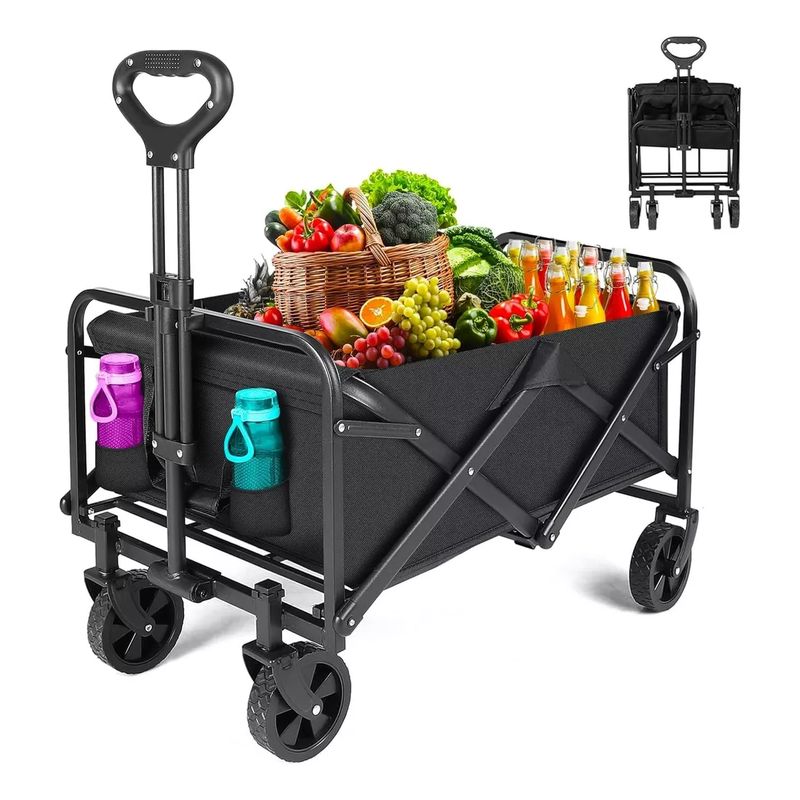 GENERICO - Carrito Vagon Plegable De Carga Multiusos Con Ruedas Camping