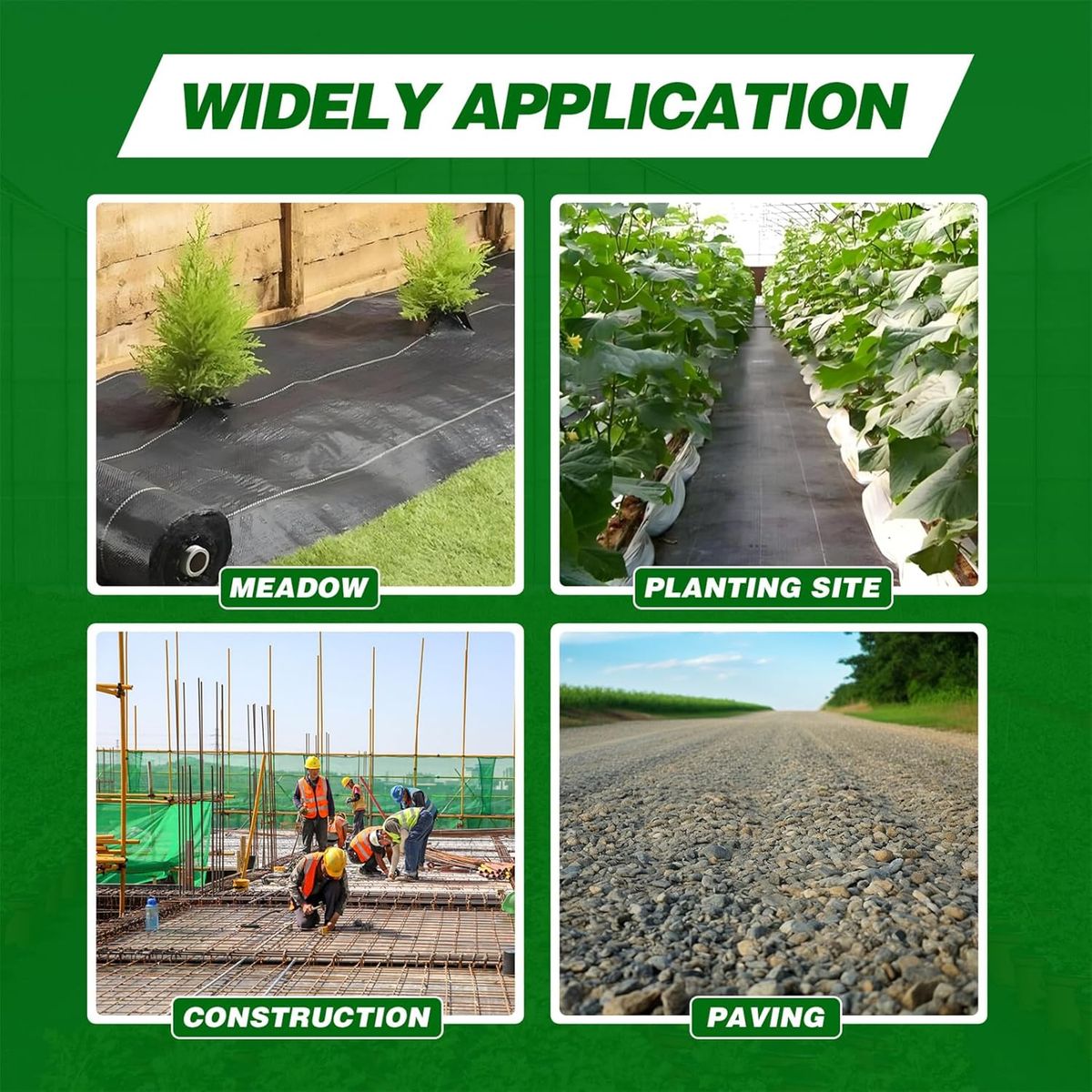 KUANGYE - Ground Cover Antimaleza De 2 X 200 m Malla Antimaleza