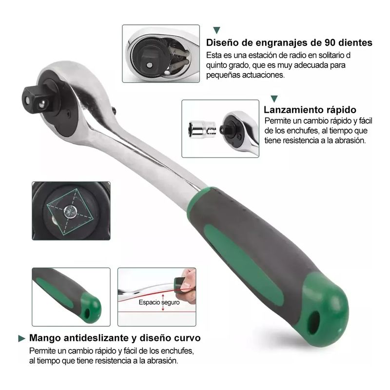 GENERICO - Estuche De Dados Herramientas Juego De Dados 216 Piezas