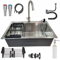 Combo Lavaplatos Simple 68x45x20cm Acero Inoxidable Con Grifo