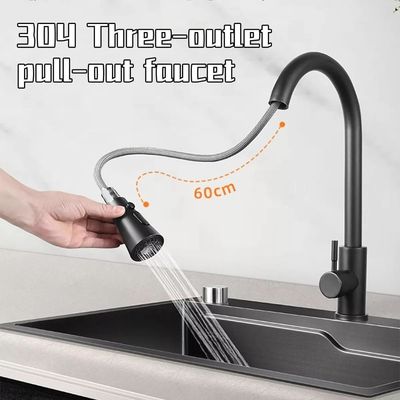 Imagen 2 del producto Lavaplato Empotrado Acero Inoxidable Lavavaso 60x45x21cm Negro