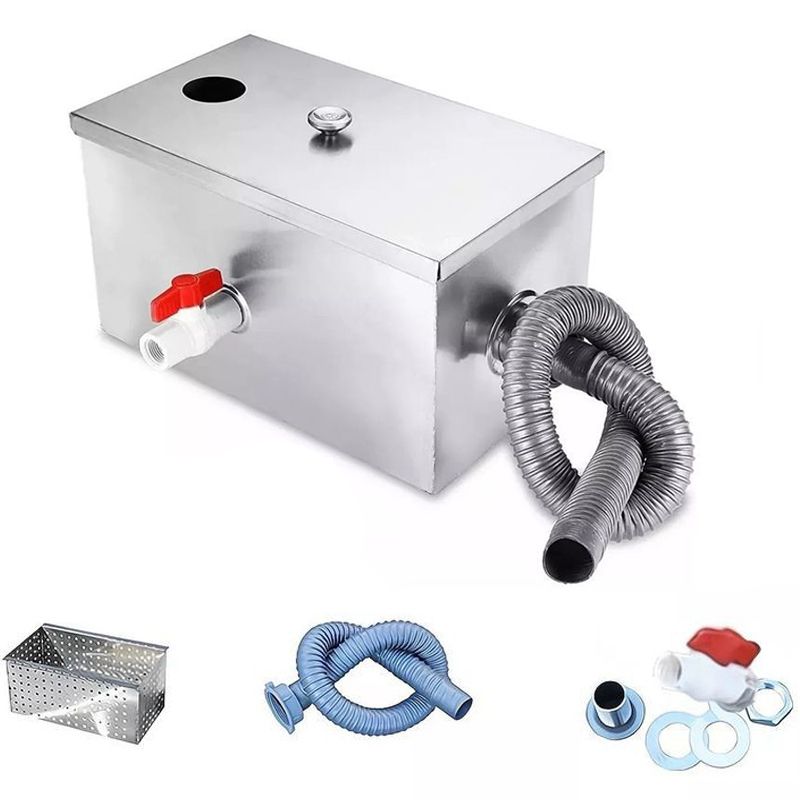 KUANGYE - Trampa De Grasa Acero Inoxidable 40lts Camara Desgrasadora
