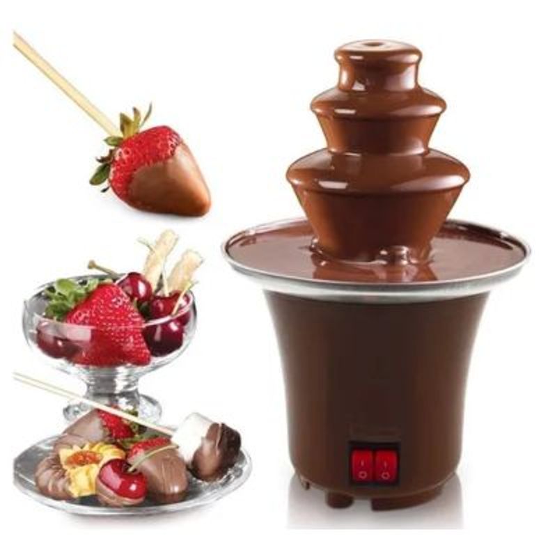GENERICO - Mini Cascada de Chocolate Fondue de 3 Pisos 127V Generico