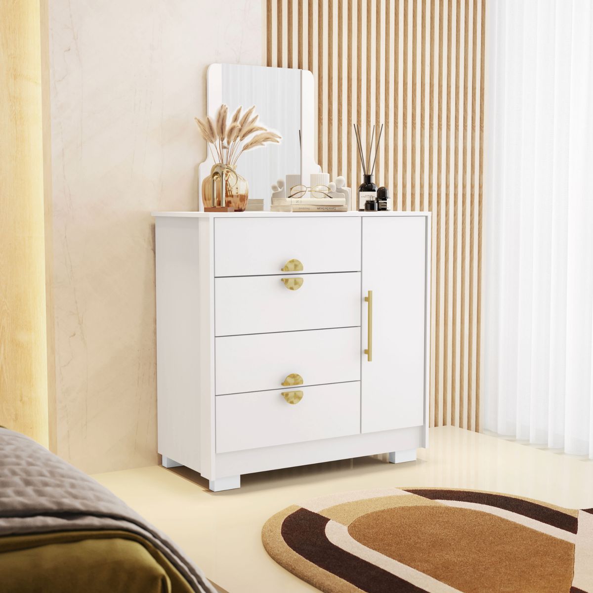 JDO & DESIGN - COMODA ISLA BELLA BLANCO CAMARIM