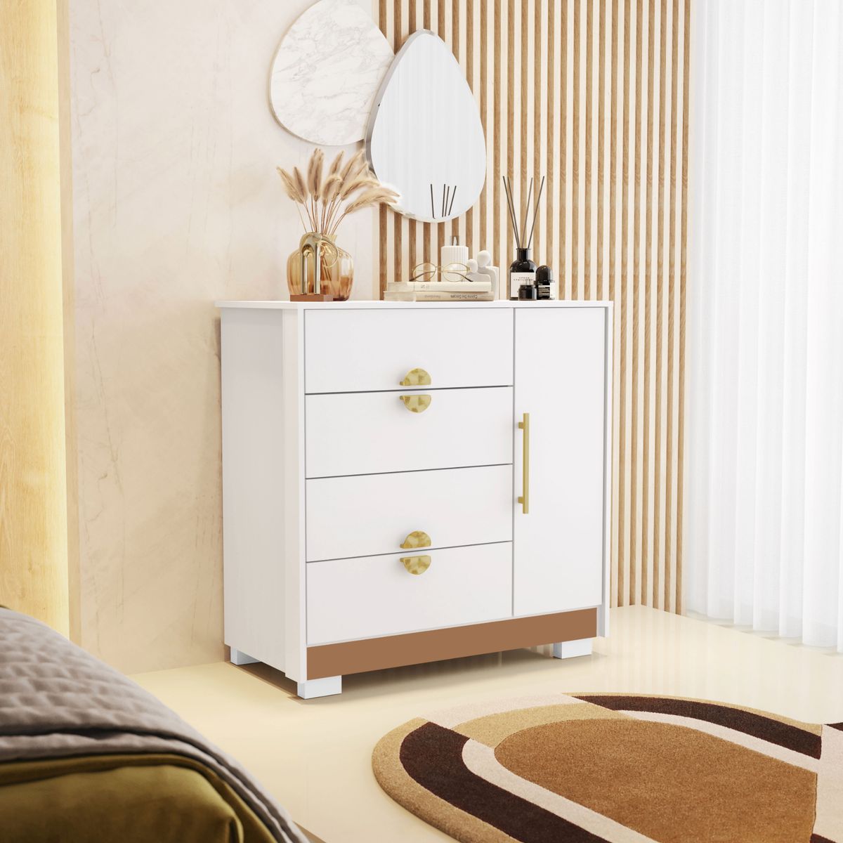 JDO & DESIGN - COMODA ISLA BELLA BLANCO CAMARIM