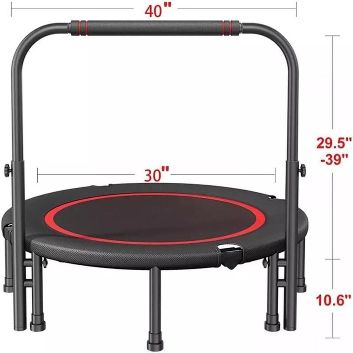 KUANGYE - Trampolín De Ejercicio Fitness Aerobico Con Mango Ajustable