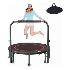 KUANGYE - Trampolín Home Fitness Plegable 100cm Cama Elástica Portátil