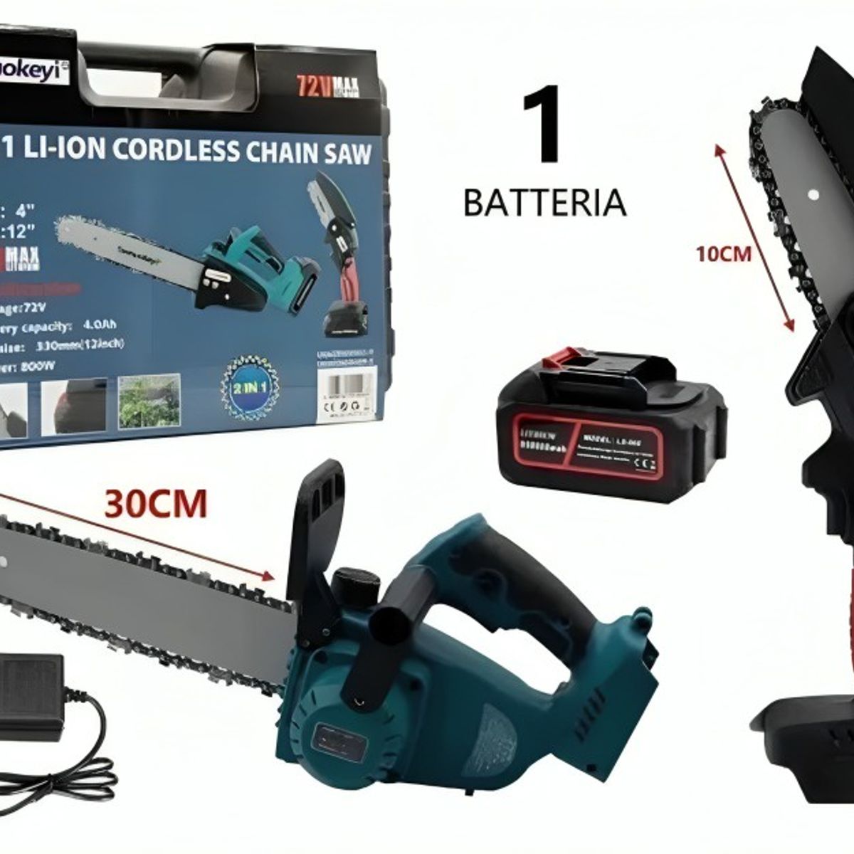 GENERICO - SET 2 EN 1 MOTOSIERRA 12 MINI MOTOSIERRA 4