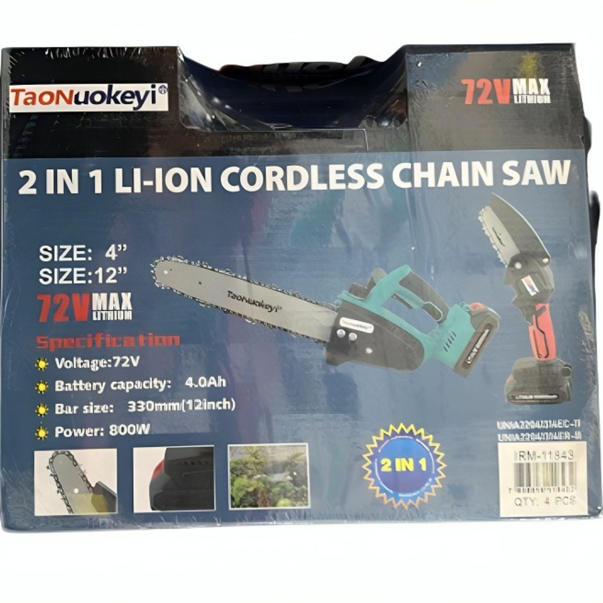 GENERICO - SET 2 EN 1 MOTOSIERRA 12 MINI MOTOSIERRA 4