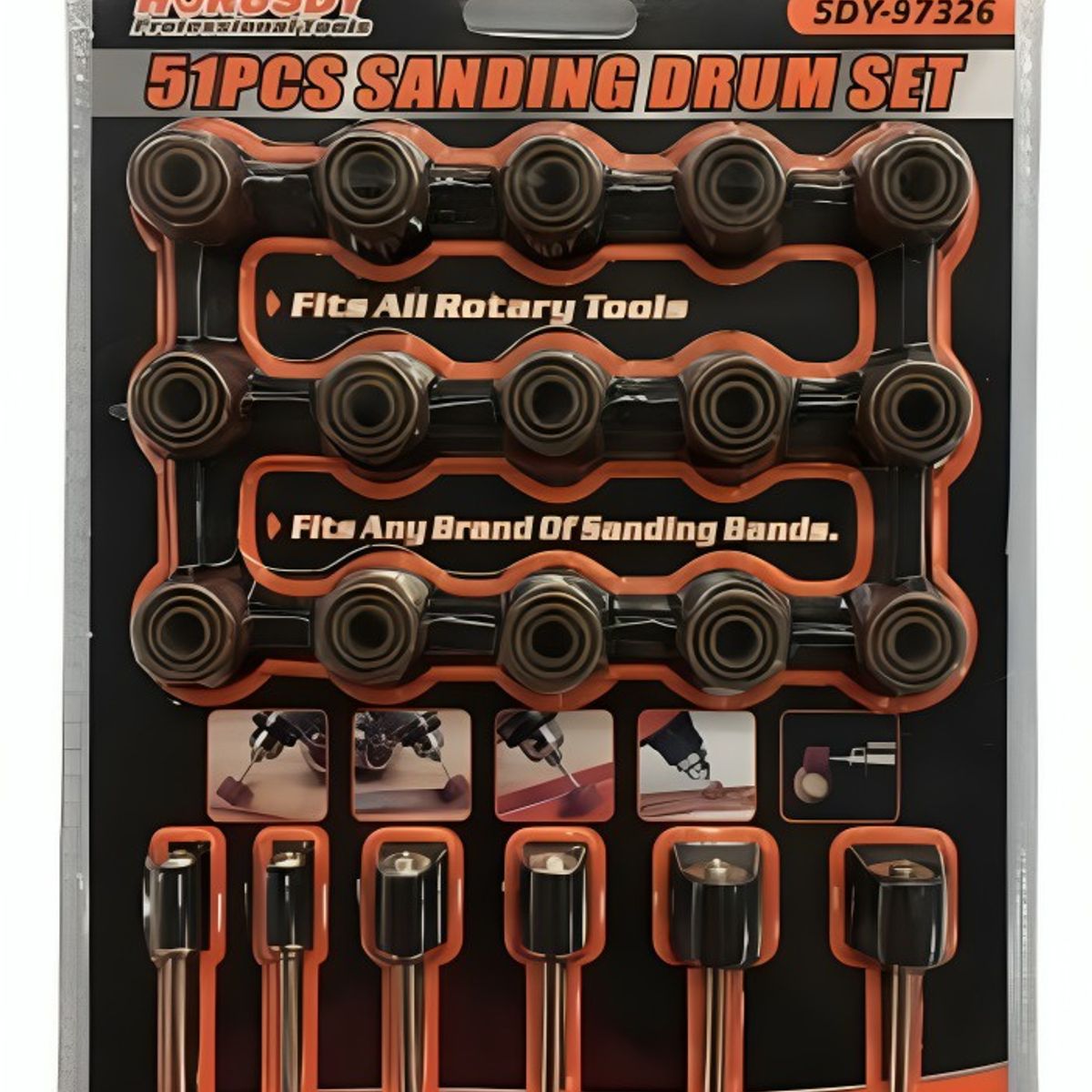 GENERICO - Juego De Tambor De Lijado De 51 Piezas Rotativas Dremel