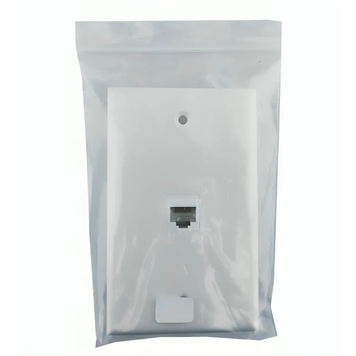 GENERICO - MODULO CONECTOR RJ-45 PARA MURO CAT 6 HEMBRA BLANCO EN BOLSA