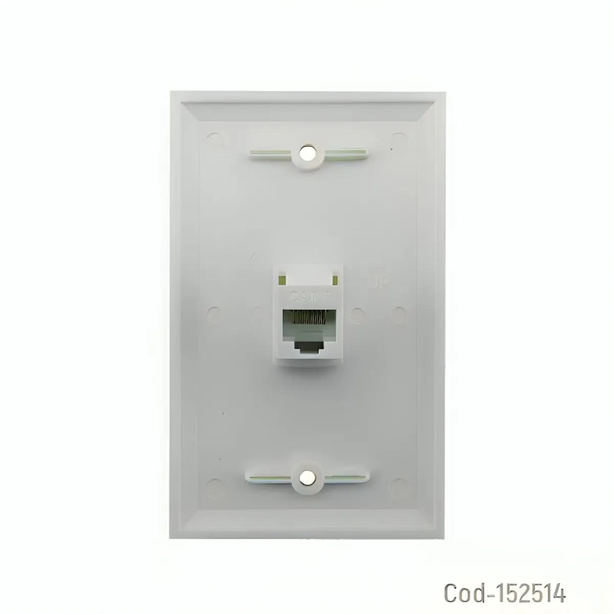 GENERICO - MODULO CONECTOR RJ-45 PARA MURO CAT 6 HEMBRA BLANCO EN BOLSA