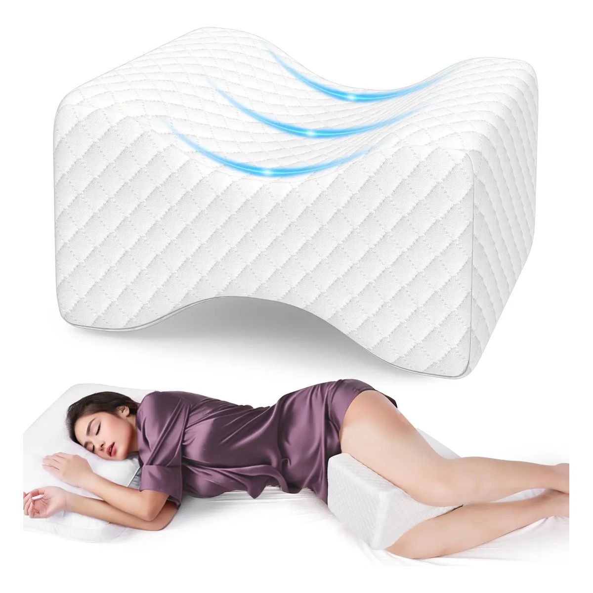 GENERICO - Cojín Almohada Ortopédico Memory Pierna Cervical Terapéutico