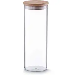 GENERICO - Frasco De Vidrio Tarro Hermetico Tapa Bambú 650ml