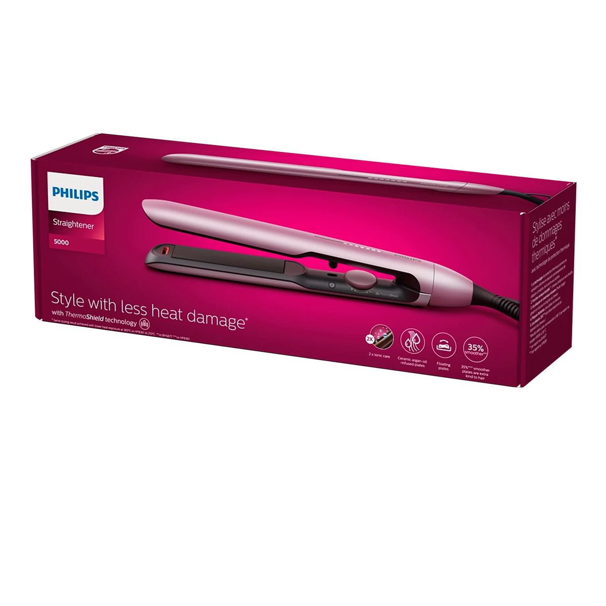 PHILIPS - Alisadora Philips Serie 5000 BHS530/00 ThermoShield Placas ceramicas