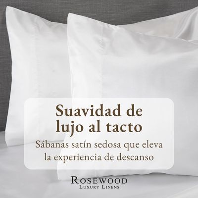 Imagen 2 del producto Sabanas Satin Ultra Suaves Juego Completo - Negro - Super King