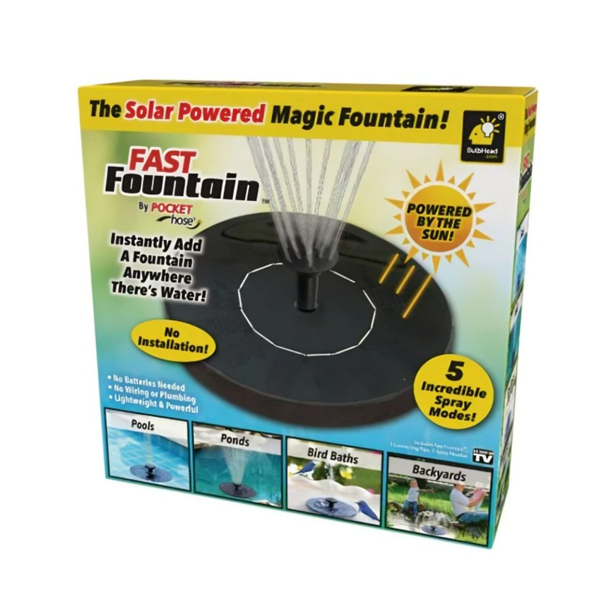 GENERICO - FUENTE DE AGUA SOLAR BOMBA RIEGO PISCINA ASPERSORES REGADERA