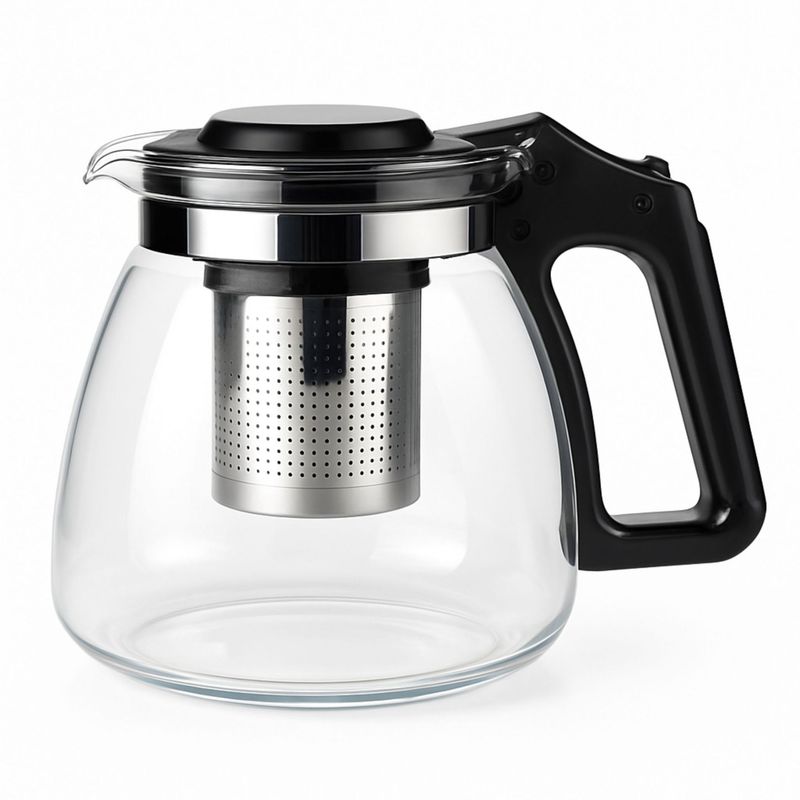 GENERICO - Tetera De Vidrio Con Infusor Acero Inoxidable 900ml