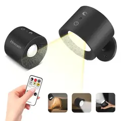 HOMEN - Lámpara De Pared Inalámbrica Batería Recargable Y Control