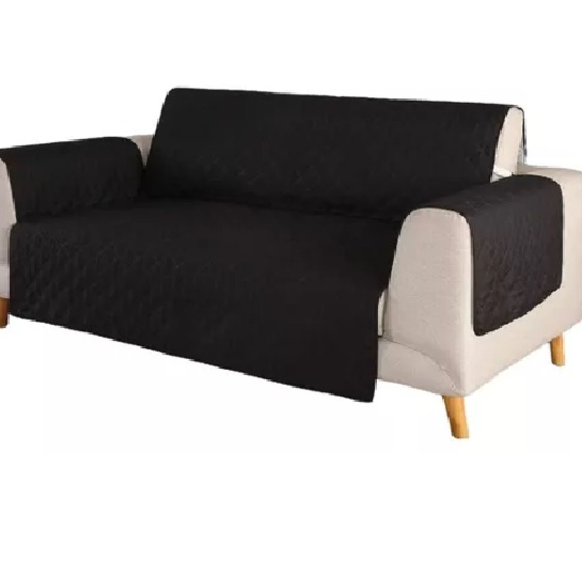 GENERICO - Cubre Sofá 3 Cuerpos Mascotas Perros Gatos Color Negro