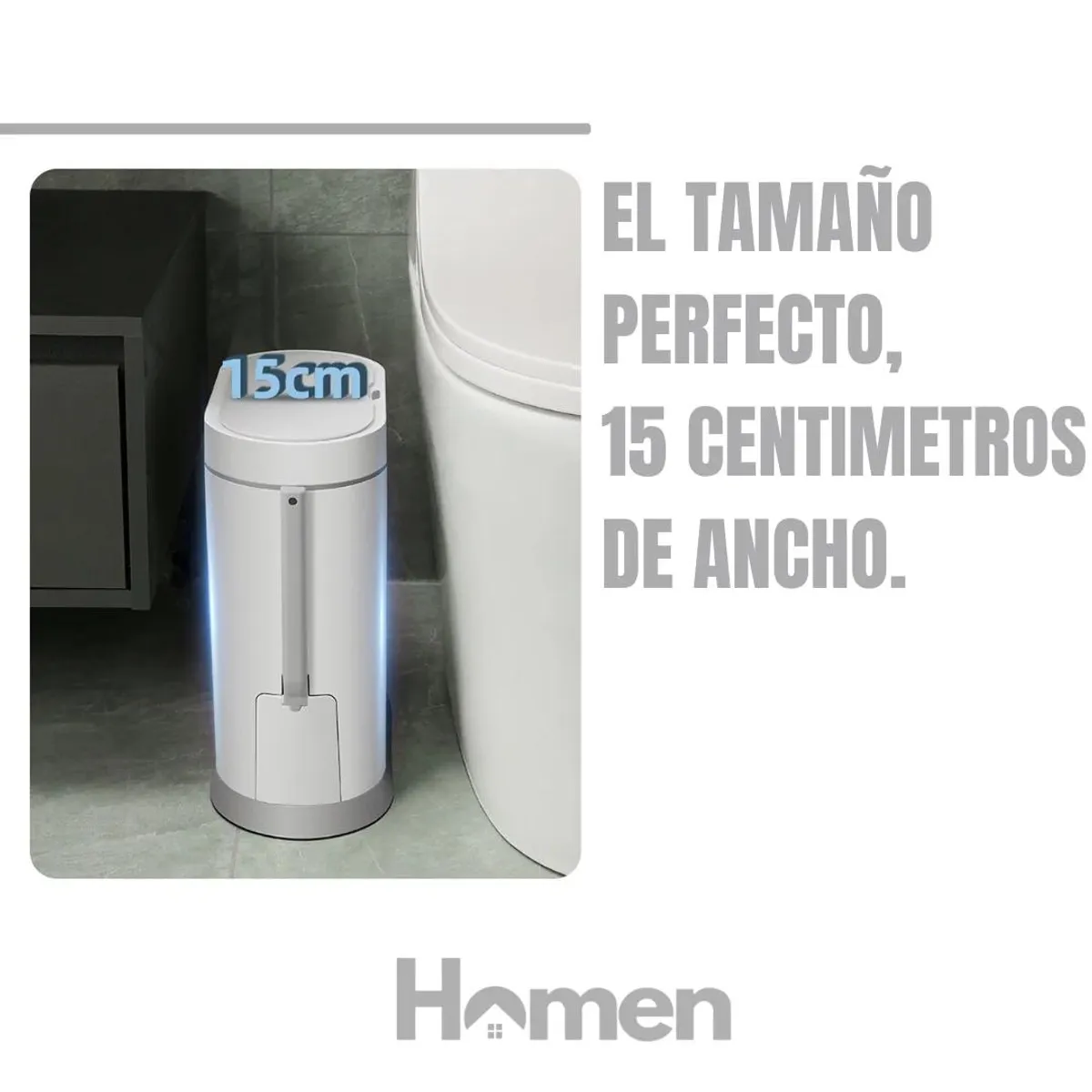HOMEN - Basurero Automático Papelera Inteligente Sensor 8 Lts