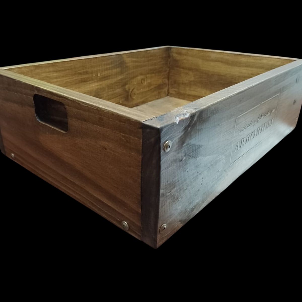 ARBORIUM - Cajón De Madera Arborium 44x32x14 Cm Rústico Vintage