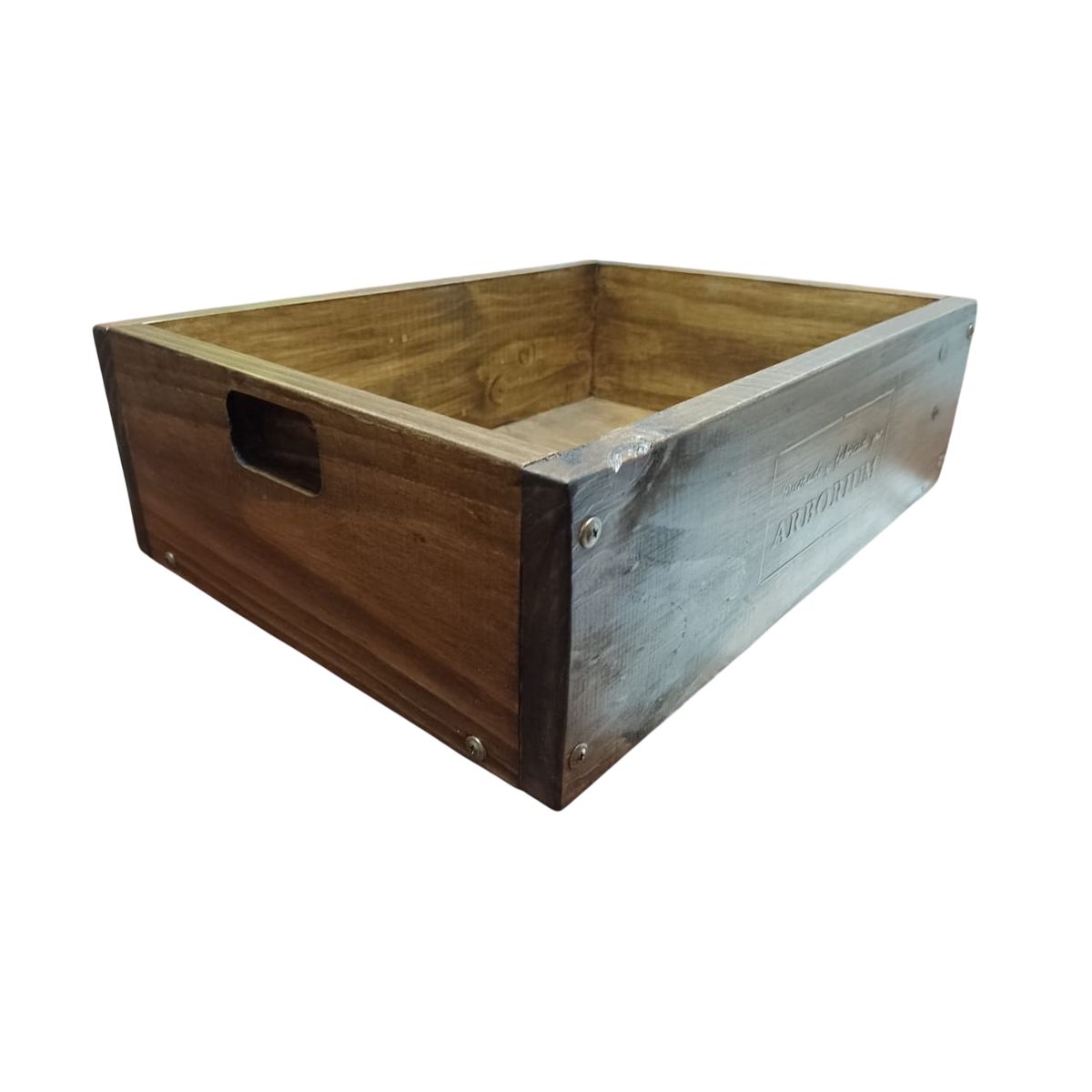 ARBORIUM - Cajón De Madera Arborium 44x32x14 Cm Rústico Vintage