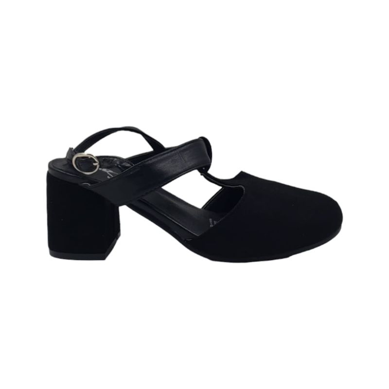 HERIEL - Zapato Negro Abierto Mujer