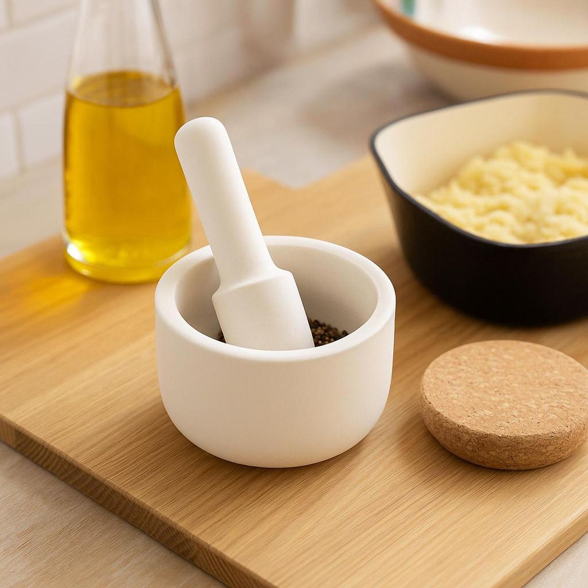 BERGHOFF - Mortero con Mazo para Especias con Tapa de Corcho BERGHOFF