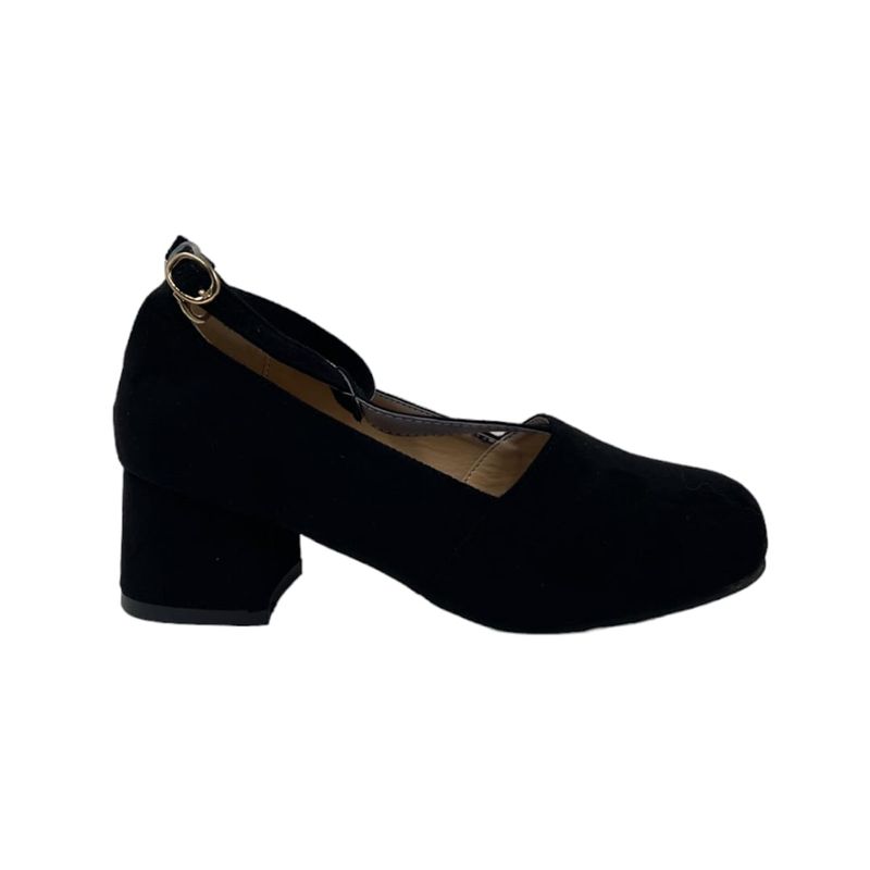 HERIEL - Zapato Negro Abierto Mujer