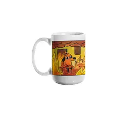 GENERICO - Taza tazon grande This is fine meme-Monstruatazas