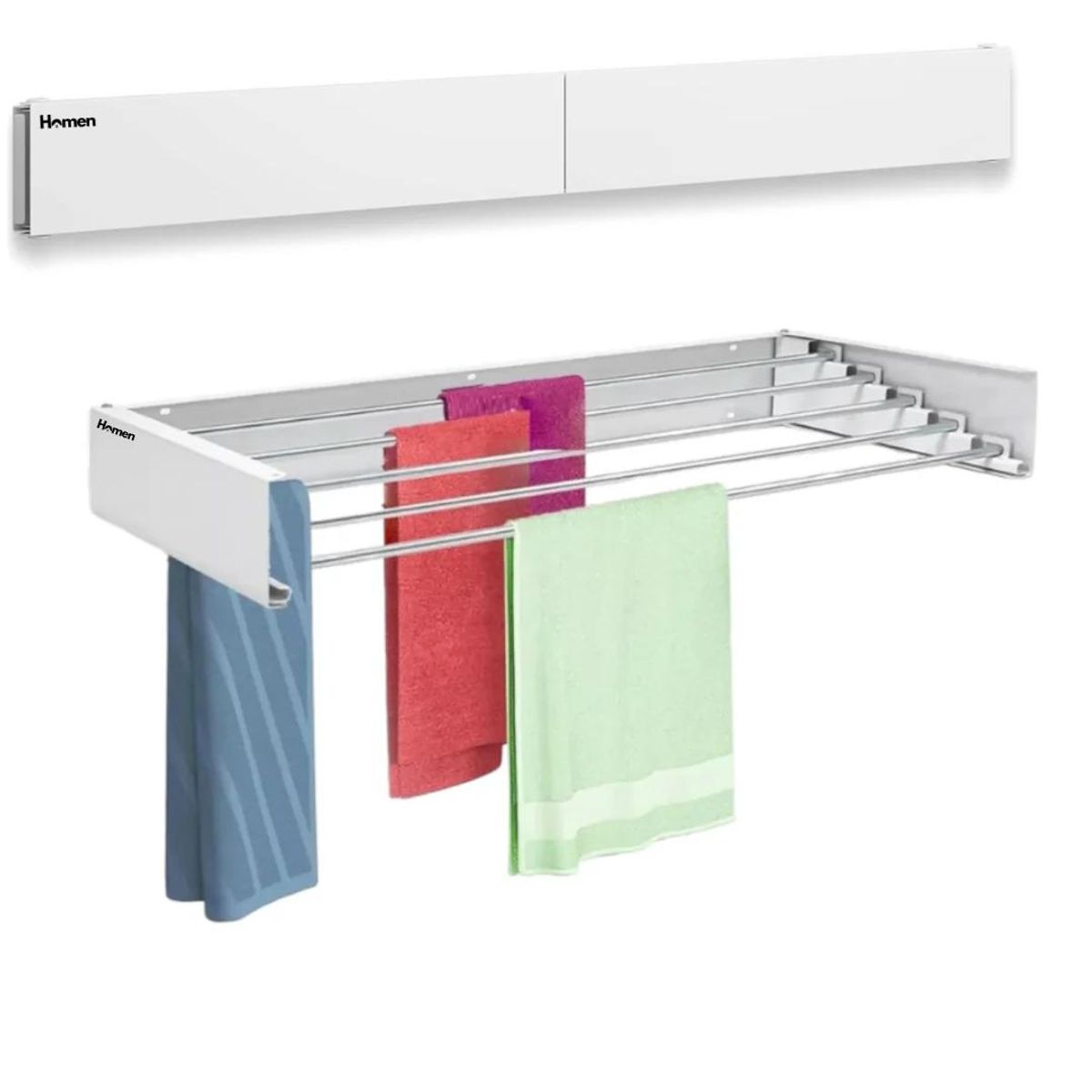 HOMEN - Tendedero Colgador De Ropa Retractil De Pared Que Se Esconde