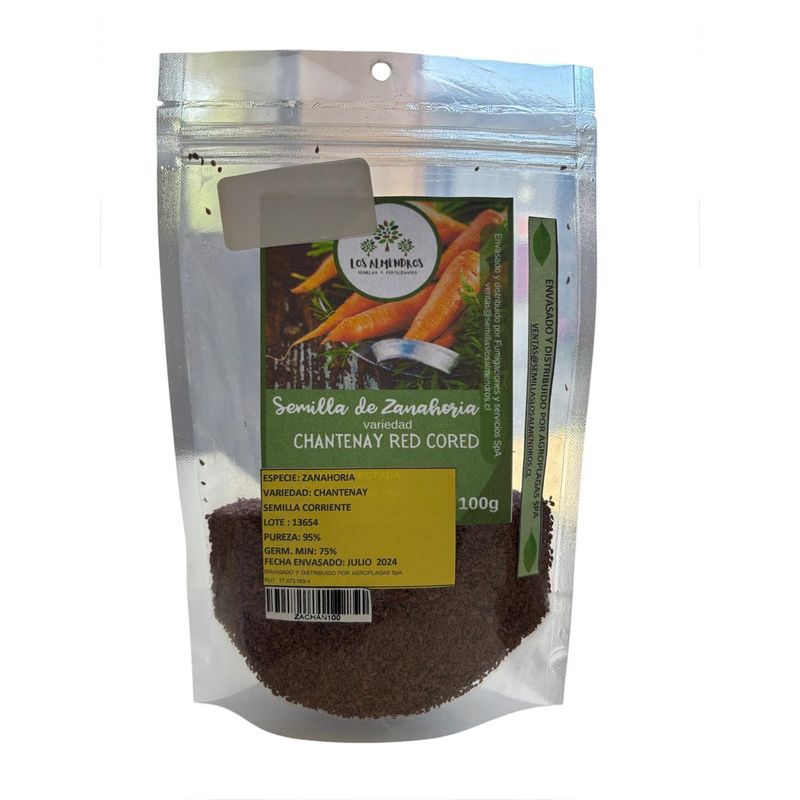 GENERICO - SEMILLA DE ZANAHORIA VARIEDAD CHANTENAY RED CORE 100 GR