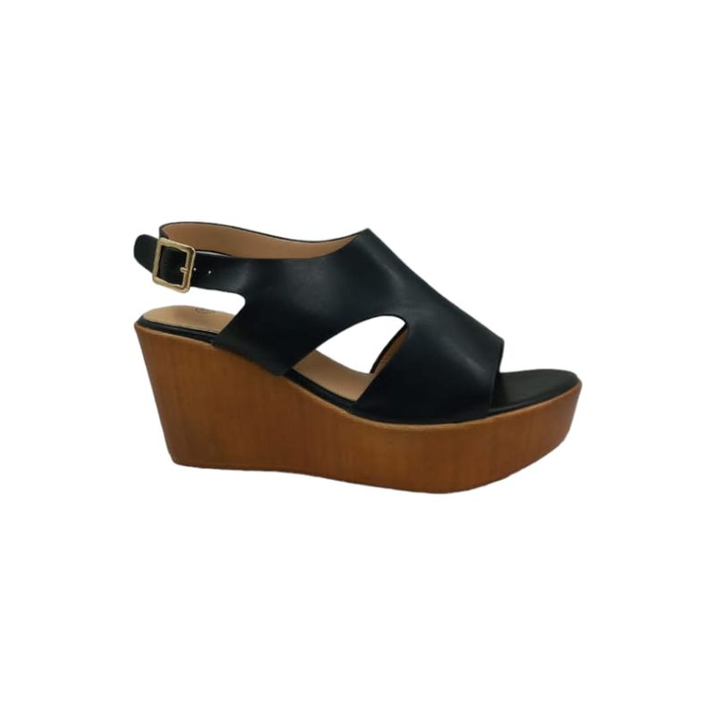 HERIEL - Sandalia Negra Plataforma Mujer