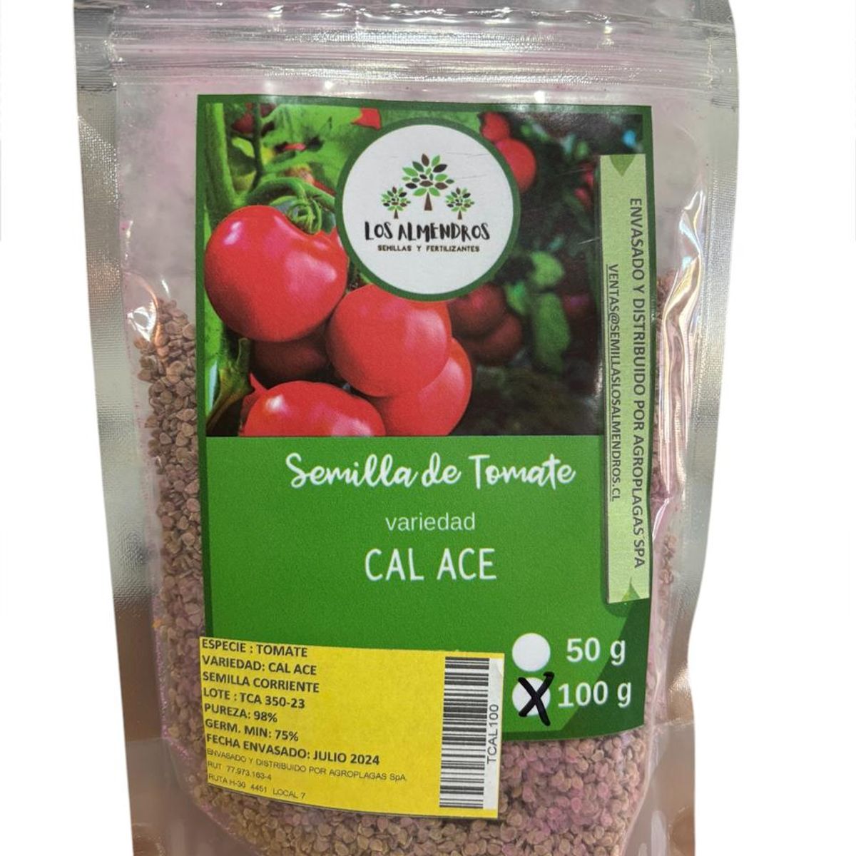 GENERICO - SEMILLA DE TOMATE VARIEDAD CAL ACE 50GR