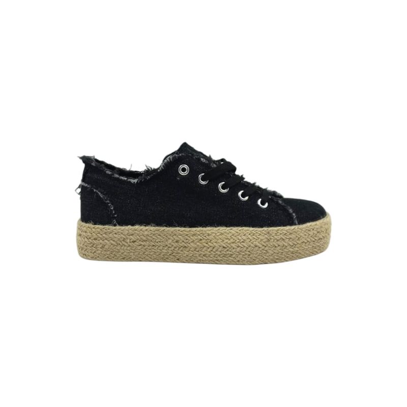 HERIEL - Zapatilla Negra Plataforma Mujer