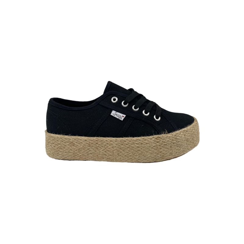 HERIEL - Zapatilla Negra Plataforma Mujer
