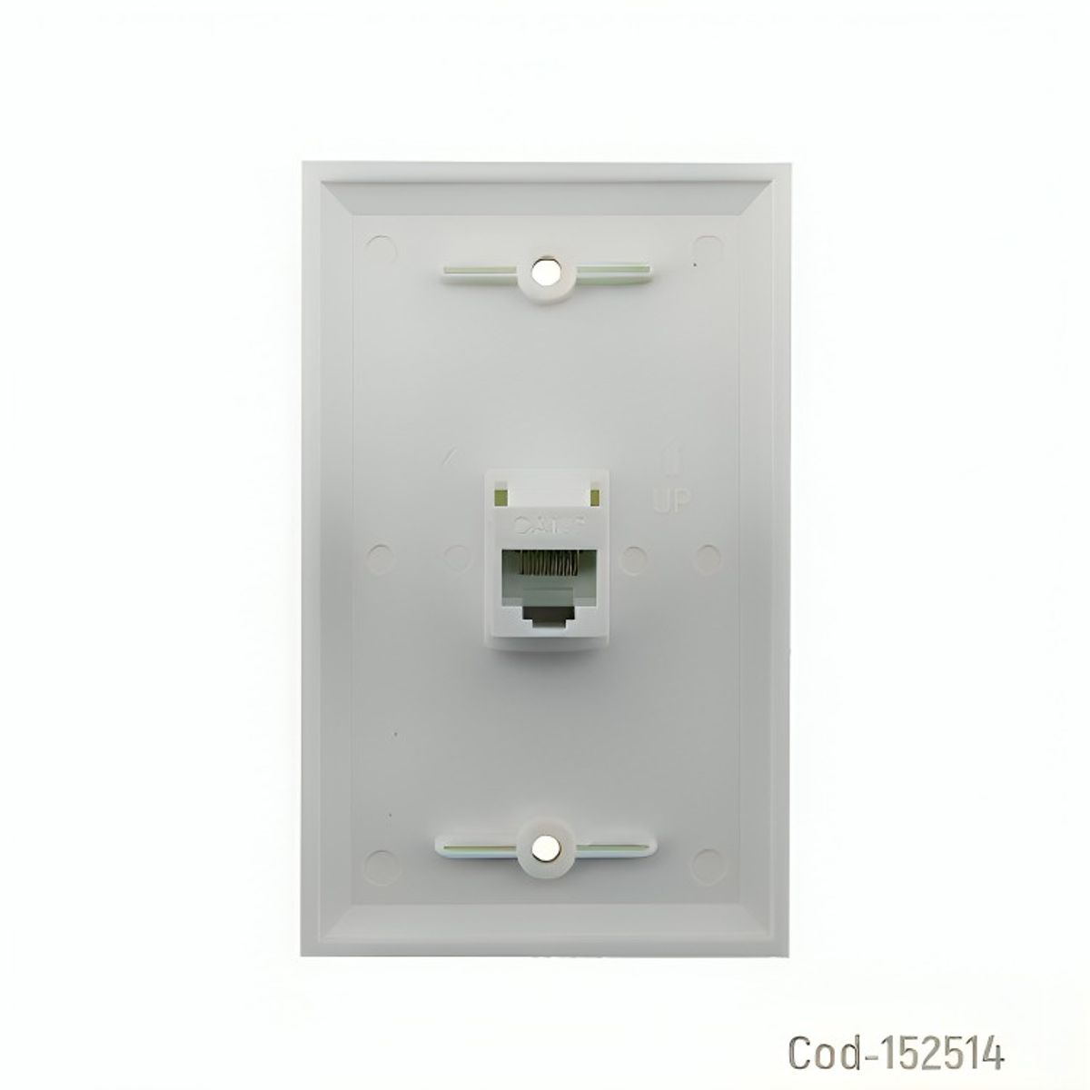 GENERICO - MODULO CONECTOR RJ-45 PARA MURO CAT 6 HEMBRA BLANCO EN BOLSA
