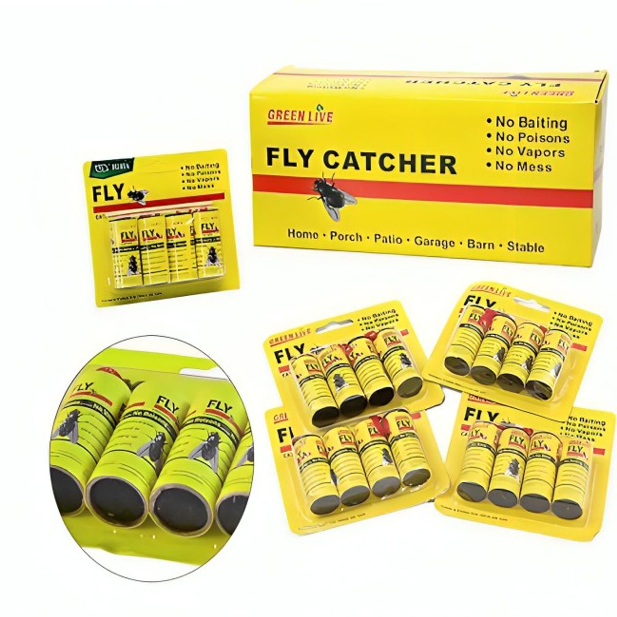 GENERICO - Rollo adhesivo Atrapa moscas e insectos