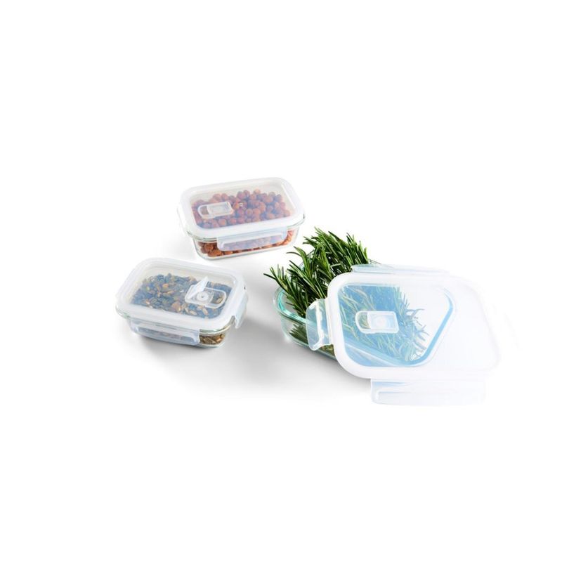 DAY - Set De 3 Contenedores De Vidrio Con Tapas Plasticas DAY